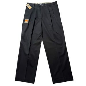 Dockers Mens D3 Classic Fit Iron Free Pleated Front Khakis Black‎ Pants Size 34